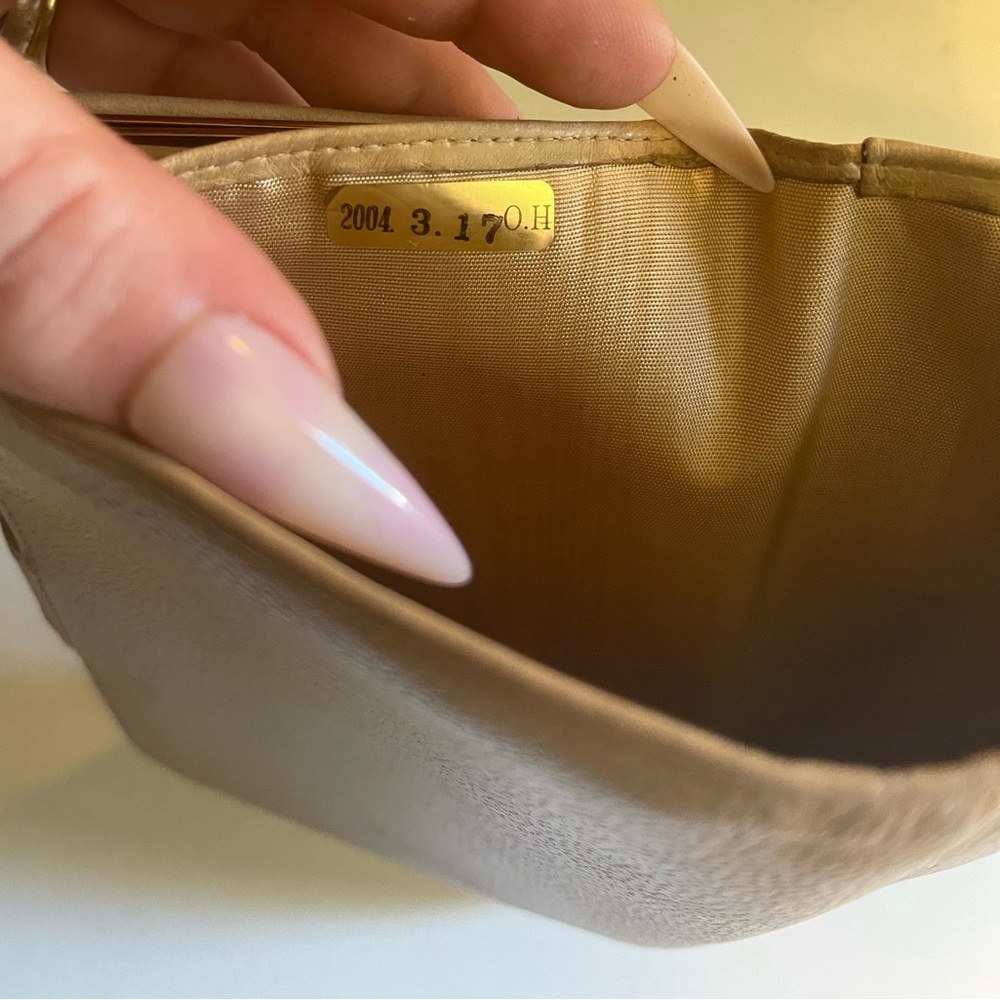 Chanel Timeless CC Continental Kisslock Flap Wallet Tan Caviar Leather Vintage - Picture 14 of 15